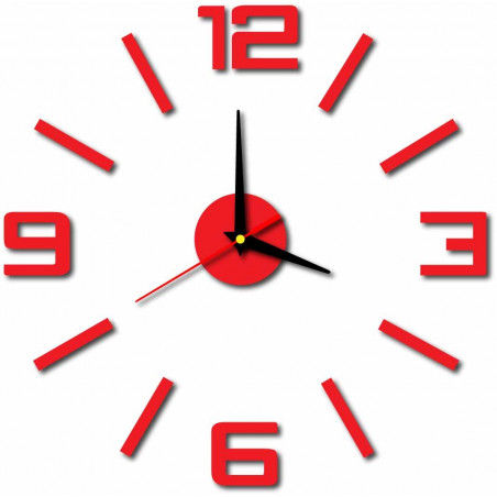 Modern wall clock made of plastic. Own production, X-momo