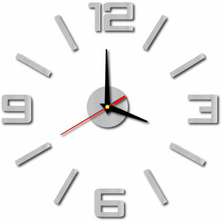 Modern wall clock made of plastic. Own production, X-momo