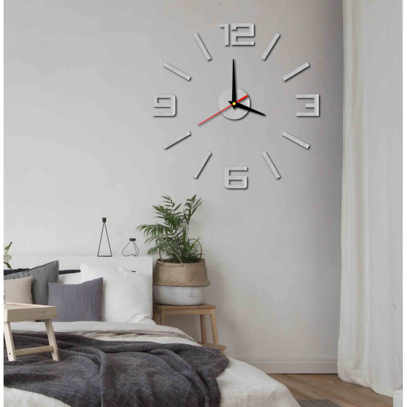 Modern wall clock made of plastic. Own production, X-momo