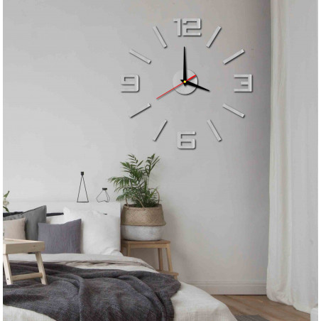 Modern wall clock made of plastic. Own production, X-momo