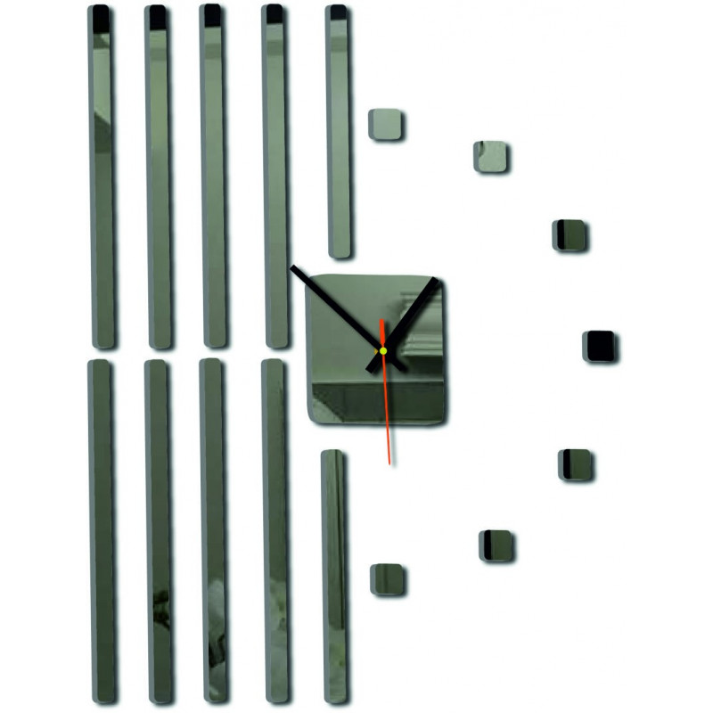 Modern wall clock made of plastic. Own production, X-momo