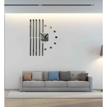 Modern wall clock made of plastic. Own production, X-momo