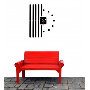 Modern wall clock made of plastic. Own production, X-momo