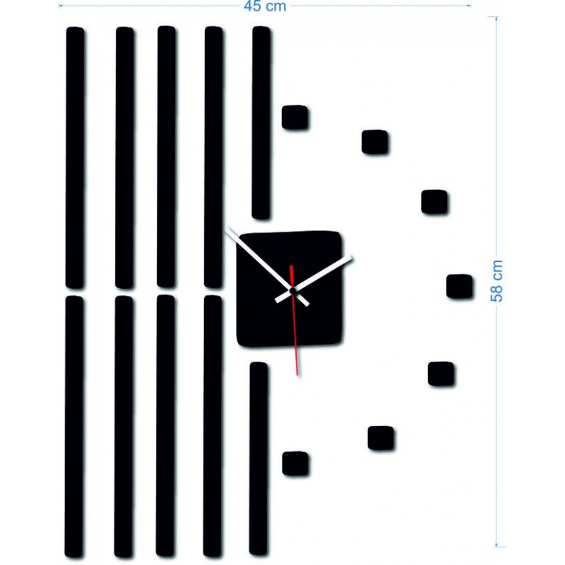 Dimensions of wall clocks made of plastic. Trendy clocks as a picture.