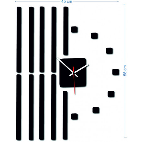 Dimensions of wall clocks made of plastic. Trendy clocks as a picture.