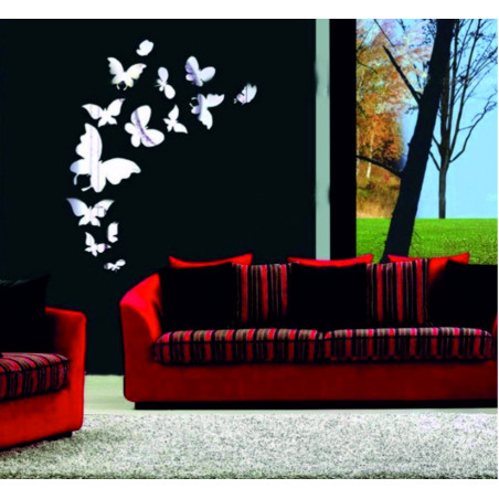 Decorative mirrors. Great 3D adhesive wall clock, modern 3D clock on the wall. Wall clock for the kitchen and the living room.on