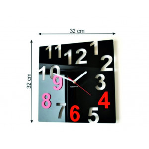 Modern wall clock made of plexiglass. Trendy clock on the wall as a gift. X-momo clocks. PMMA 2