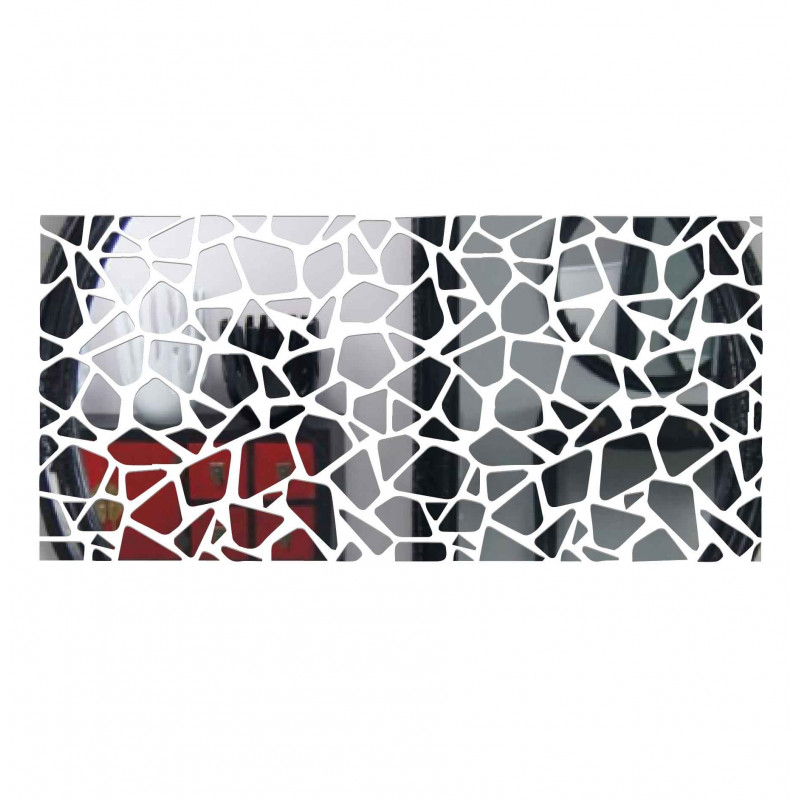 Modern decorative mirrors. Mirror and colored wall stickers, 3D stickers made of acrylic