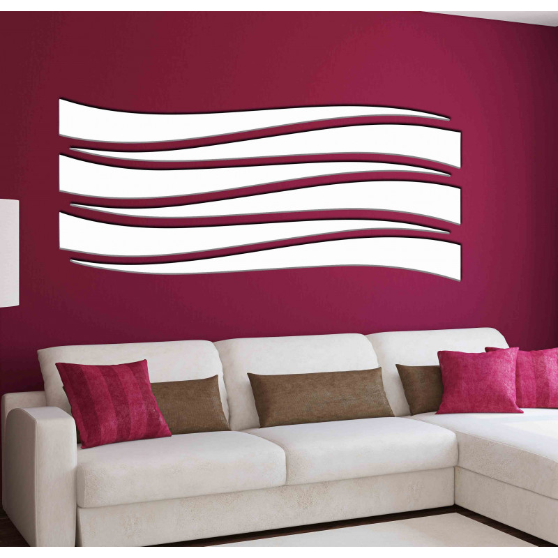 Modern decorative mirrors. Mirror and color wall stickers, 3D stickers made of acrylic