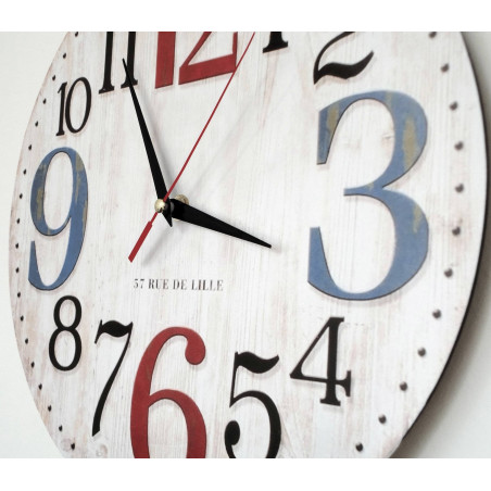 Wooden clock picture ROSE . Fi 34 cm
