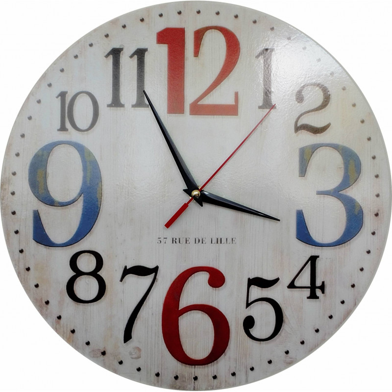 Wooden clock picture ROSE . Fi 34 cm