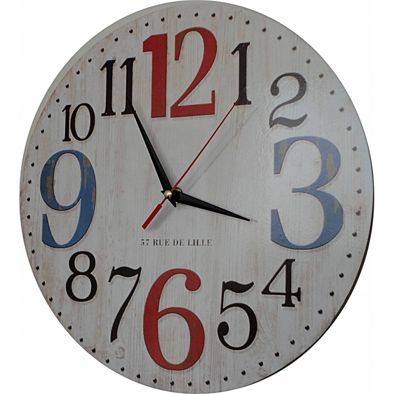 Wooden clock picture ROSE . Fi 34 cm