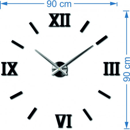 Dimensions of wall sticker clock, desing wall clock