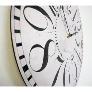 Wooden clock cinema MDF. Diameter 34 cm.