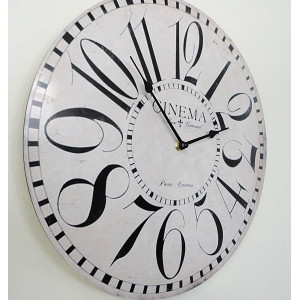 Wooden clock cinema MDF. Diameter 34 cm. 2