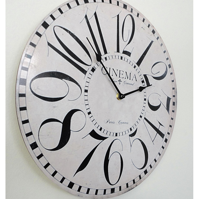 Decorative wall clock with numbers, modern design