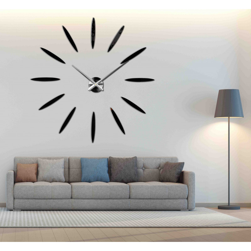Adhesive wall clock, luxury clock on stent, plastic clock