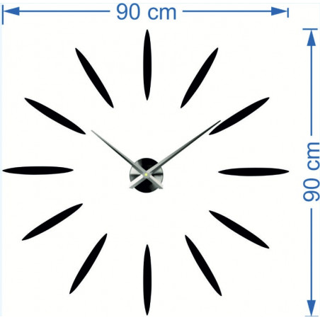 Dimensions of wall sticker clock, desing wall clock