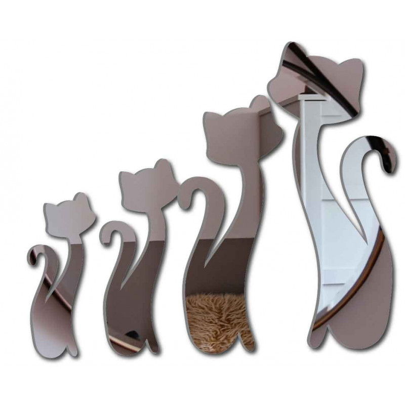 Modern decorative mirrors. Mirror and color wall stickers, 3D stickers made of acrylic