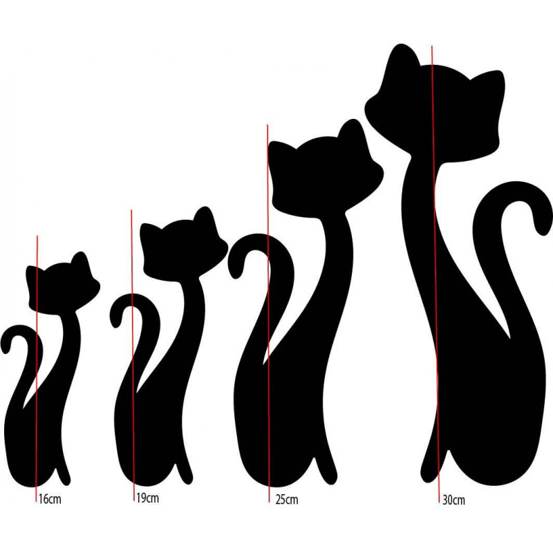 Dimensions of decorative stickers, mirror wall sticker, own production X-MOMO