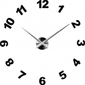 Adhesive wall clock, luxury clock on stent, plastic clock 2