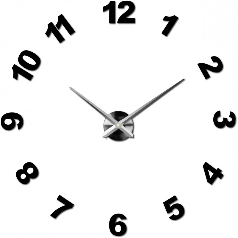 Adhesive wall clock, luxury clock on stent, plastic clock