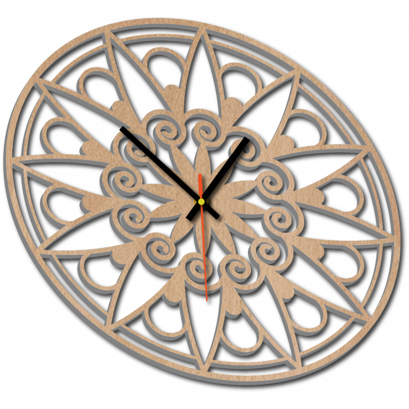Modern Wall Clock, Wall Clock as a Gift, 3D Clock Mandala.