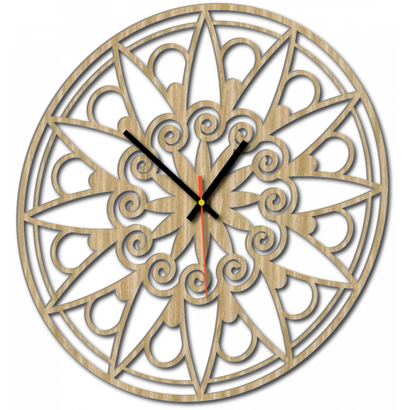 Modern Wall Clock, Wall Clock as a Gift, 3D Clock Mandala.