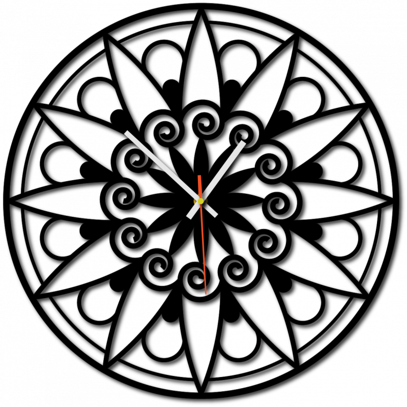 Modern Wall Clock, Wall Clock as a Gift, 3D Clock Mandala.