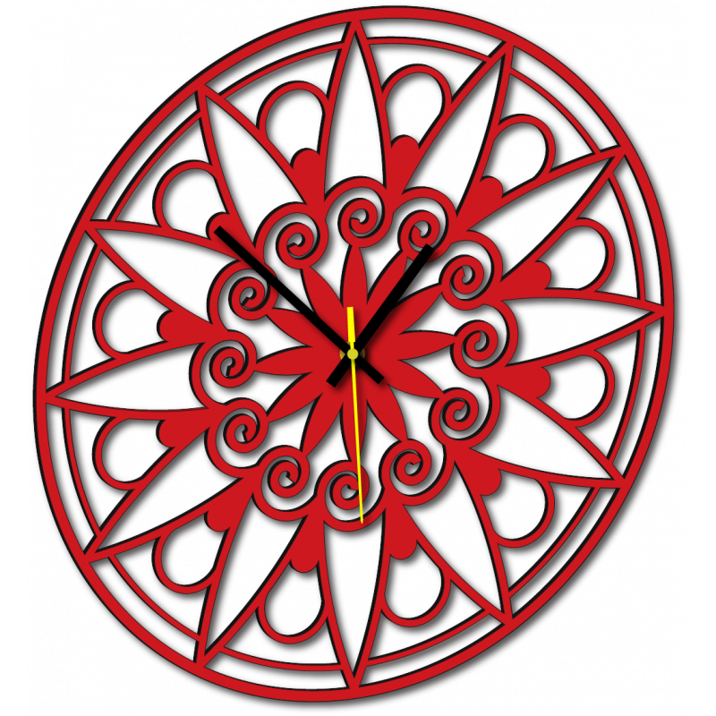 Modern Wall Clock, Wall Clock as a Gift, 3D Clock Mandala.