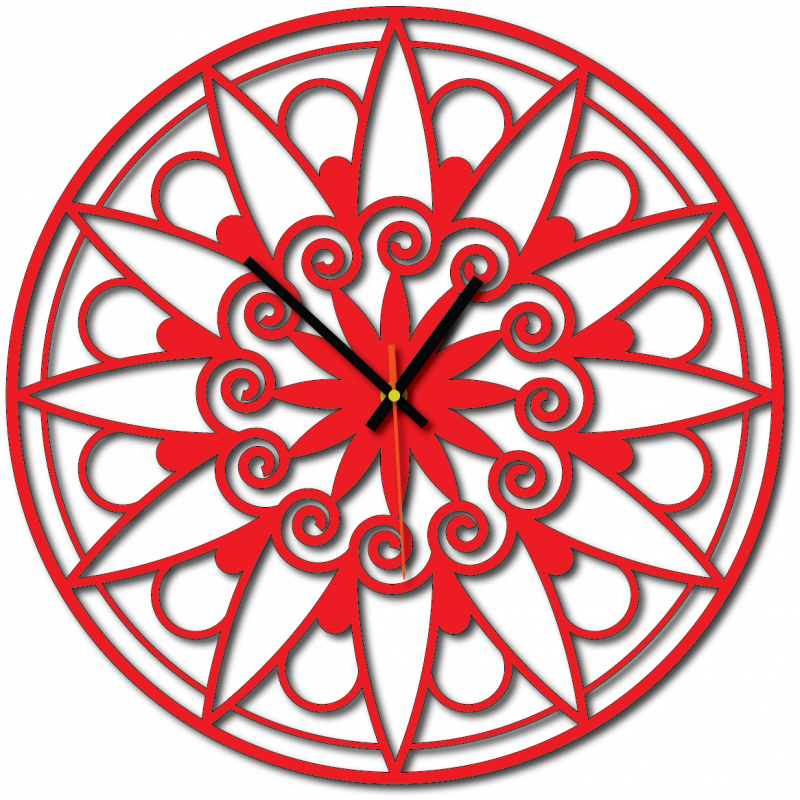 Modern Wall Clock, Wall Clock as a Gift, 3D Clock Mandala.