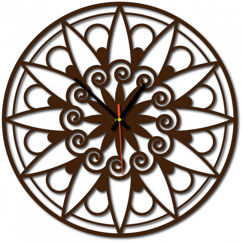 Modern Wall Clock, Wall Clock as a Gift, 3D Clock Mandala.