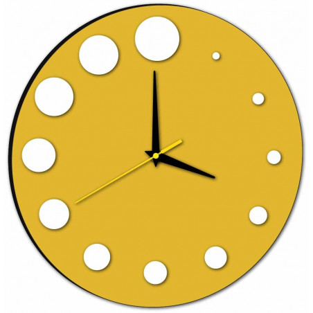 Modern wall clock made of plastic. Own production, X-momo