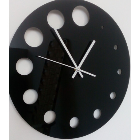 Modern wall clock made of plastic. Own production, X-momo