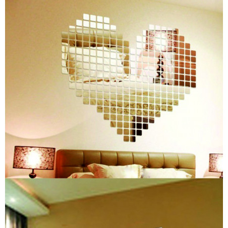 Decorative mirrors. Great 3D adhesive wall clock, modern 3D clock on the wall. Wall clock for the kitchen and the living room.on