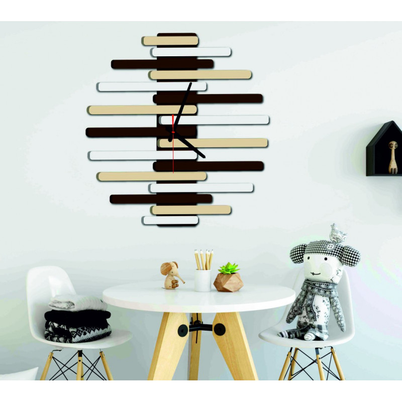 Design wall clock for living room, kitchen, kids room. Wall clock as a gift.