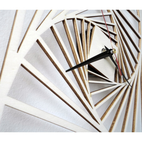 Modern wall clock, wooden wall clock, plywood
