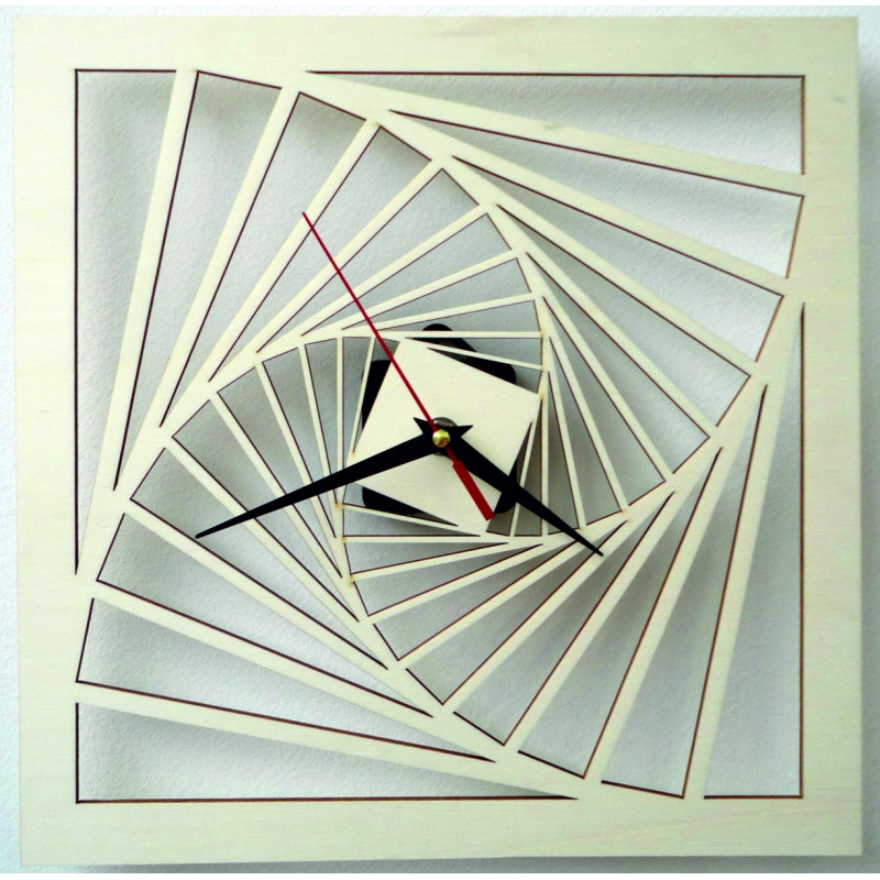 Modern wall clock, wooden wall clock, plywood