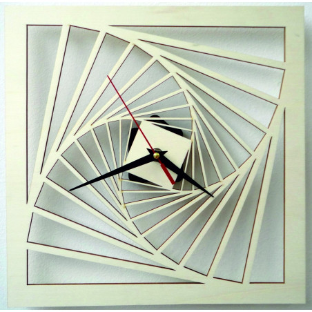 Modern wall clock, wooden wall clock, plywood