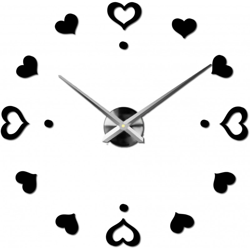 Adhesive wall clock, luxury clock on stent, plastic clock