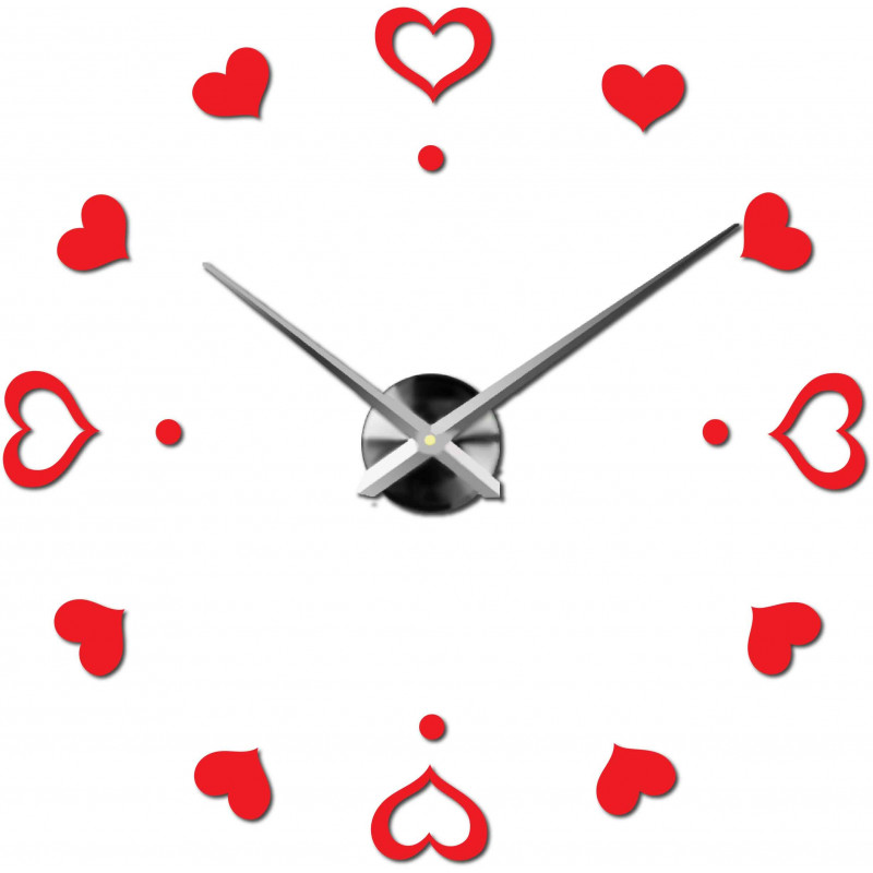 Adhesive wall clock, luxury clock on stent, plastic clock