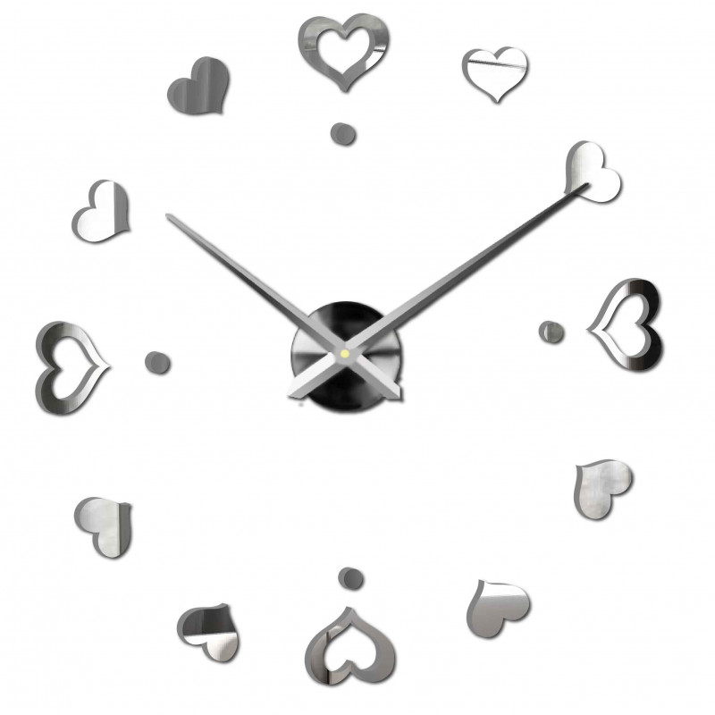 Adhesive wall clock, luxury clock on stent, plastic clock