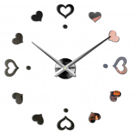 Adhesive wall clock, luxury clock on stent, plastic clock