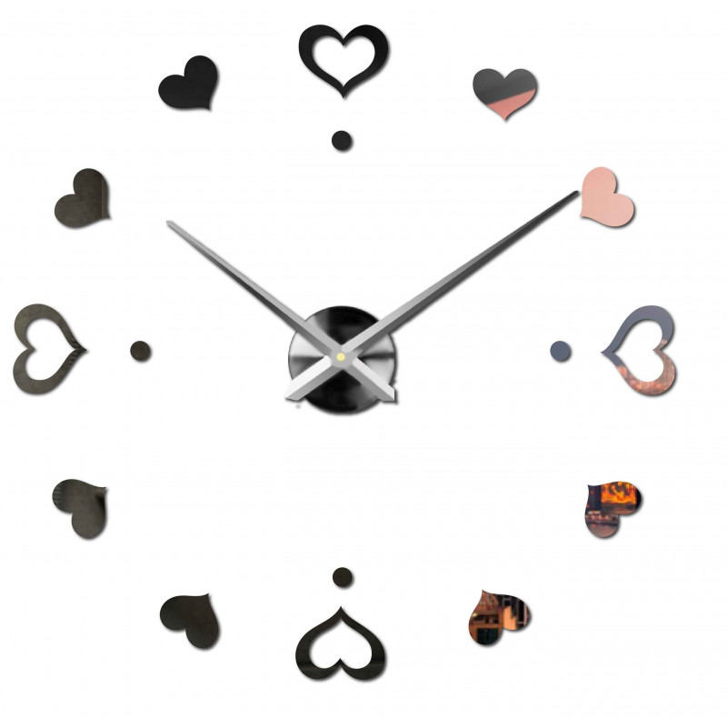 Adhesive wall clock, luxury clock on stent, plastic clock