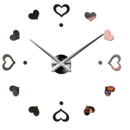 Adhesive wall clock, luxury clock on stent, plastic clock