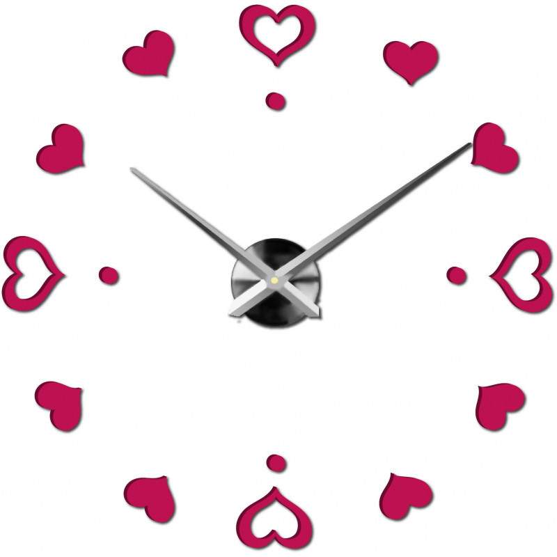 Adhesive wall clock, luxury clock on stent, plastic clock