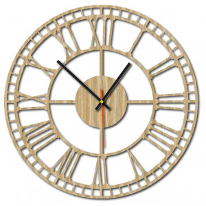 Modern wall clock, wall clock made of wood, plywood 2