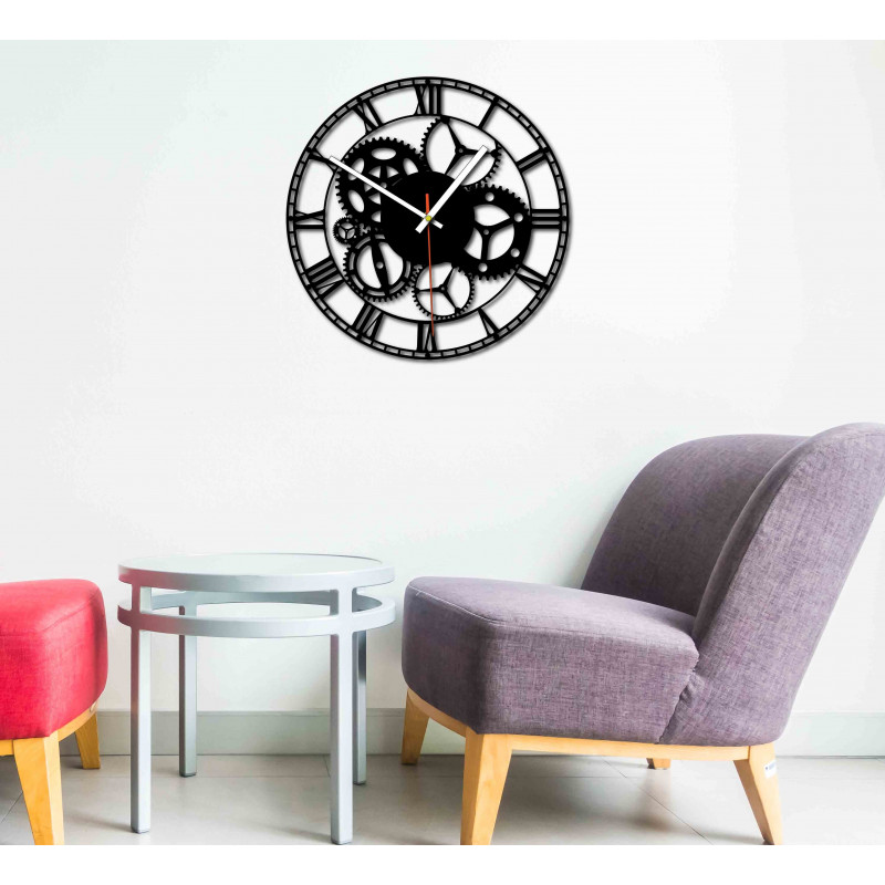 Design wall clock for living room, kitchen, kids room. Wall clock as a gift.