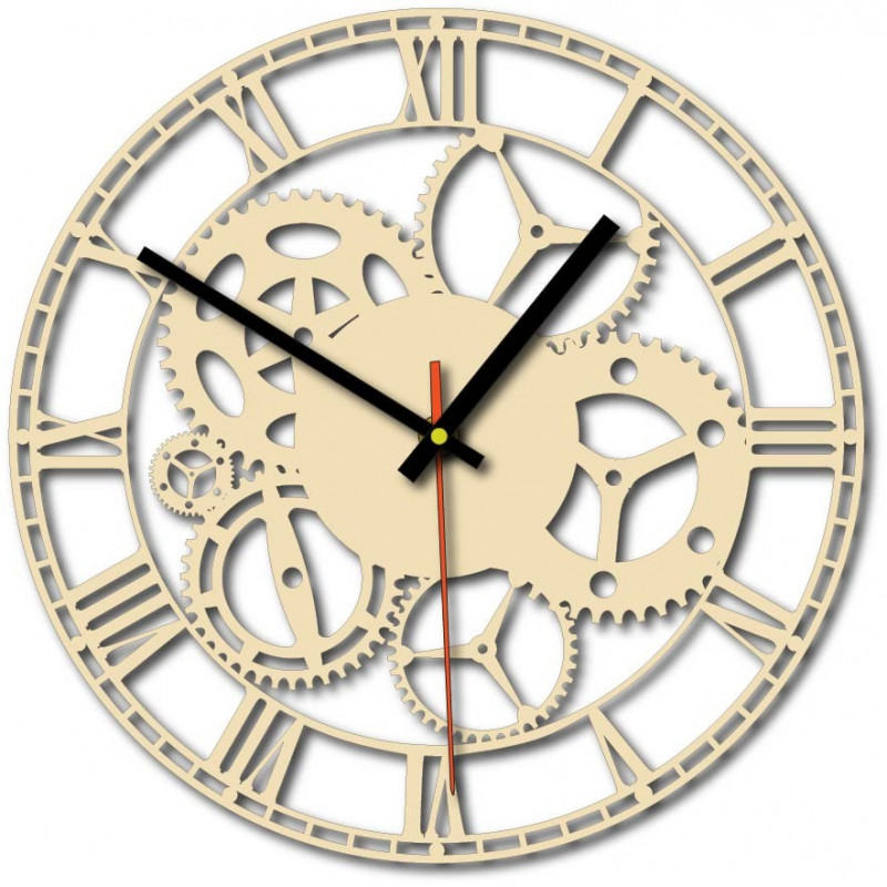 Design wall clock for living room, kitchen, kids room. Wall clock as a gift.