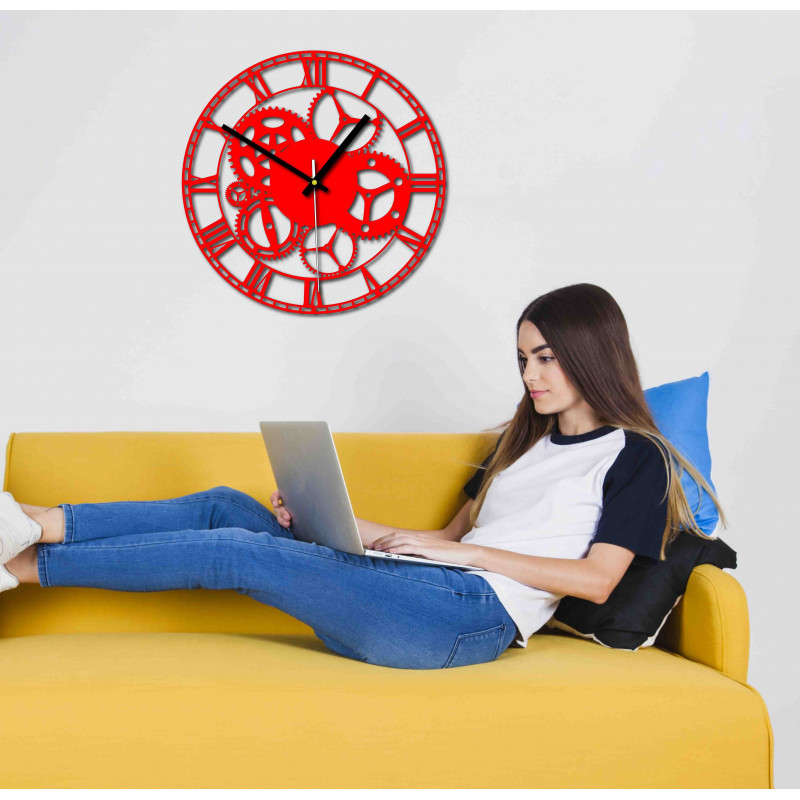 Design wall clock for living room, kitchen, kids room. Wall clock as a gift.